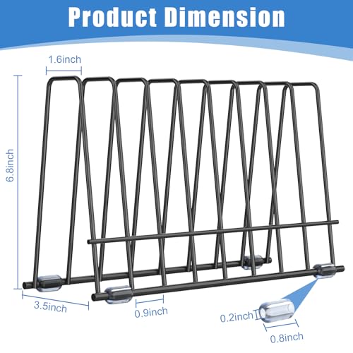 AKAZA 2 Pack Reusable Bags Drying Rack-Multiple Kitchen Storage Organizer for Plastic, Gallon, Snack, Sandwich Bags, Desktop Book Shelf, Dresser Storage Rack (Black)
