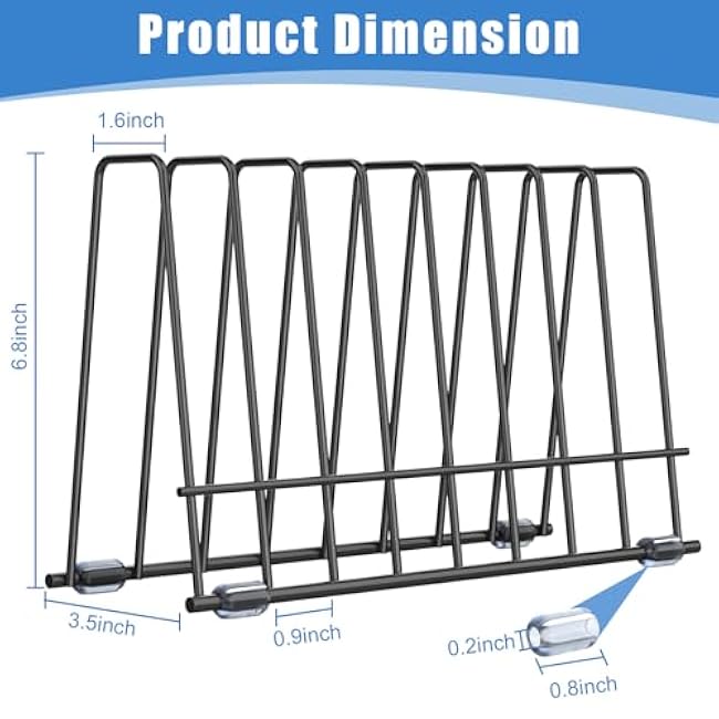 AKAZA 2 Pack Reusable Bags Drying Rack-Multiple Kitchen Storage Organizer for Plastic, Gallon, Snack, Sandwich Bags, Desktop Book Shelf, Dresser Storage Rack (Black)