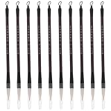 DIYEAH Lot De 10 Pinceaux De Calligraphie Chinoise 9.57In Avec Poils Doux Et Manche Bois Ergonomique Pour Débutants Peinture Calligraphie Japonaise Kanji