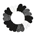 BARE HUGS Infant Basics 1/2 Cushion 10Pk Socks Black/White/Grey Stripes 6-12