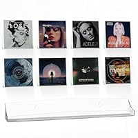 8 Stück Hängeregale für Schallplatten, 30.5cm Acryl für Album Record Storage & Display ,die Aufbewahrung von Schallplatten, Wandregal für Bücher/Fotos/Bilder im Schlafzimmer, Wohnzimmer, Badezimmer