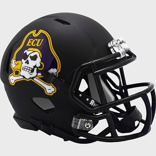 East Carolina Pirates ECU Matte Black Revolution SPEED Mini Football Helmet - New in Riddell Box