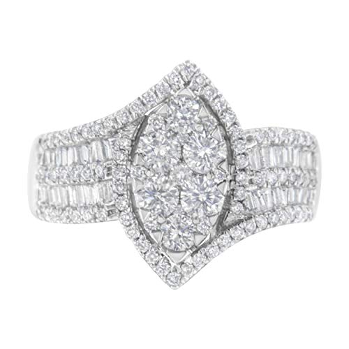 14K White Gold Diamond Ring (1 1/2 cttw, H-I Color, SI1-SI2 Clarity)