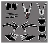 □ Material: PVC XIAOZHIWEN Motorradgrafik Hintergrund Aufkleber Aufkleber Kit for KTM EXC 125 200 250 300 350 450 500 2012 2013 XC 2011 Universal