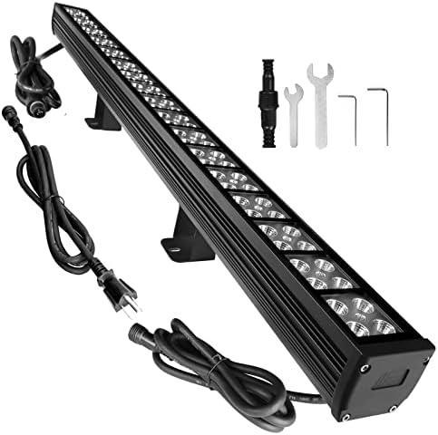 HiHzug 25' New Upgraded Wall Washer LED Lights, 72W 5000K Daylight Wall Wash Lighting, Linkable 120V LED Light Bar, IP65 Waterproof, 3.2ft/40 Outdoor/Indoor Stage Lighting Bar