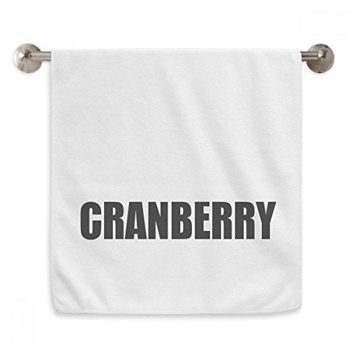 Serviette de toilette moelleuse blanche canneberges 33x74 cm - 2