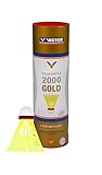 VICTOR Nylon Shuttle 2000 Gold Federball 6er Dose gelb-rot