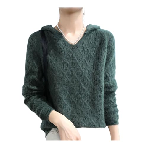 Manches longues et capuche pour ce pull tricoté femme ultra chaud