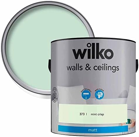 wilko Walls & Ceilings Matt Emulsion Paint, Washable & Hardwearing Paint, Suitable for Bedrooms, Living Rooms & Other Rooms in the Home (Tinsel Town, 2.5 Litre)