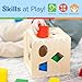 Melissa & Doug Shape Sorting Cube - Classic Wooden Toy With 12 Shapes