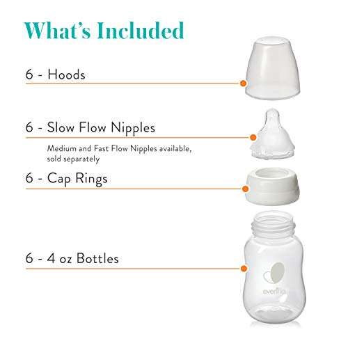 Evenflo Feeding Premium Proflo Venting Balance Plus Standard Neck Baby, Newborn And Infant Bottles - Developed By Pediatric Feeding Specialists - 4 Ounce (Pack Of 6) #TOP3