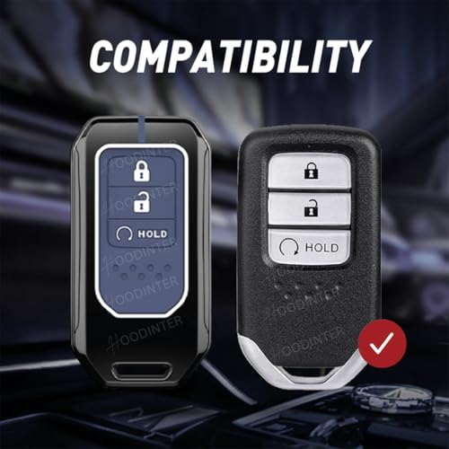 Image of Premium Metal Sapphire Car Key Cover for Honda City, Amaze, Elevate, Jazz, WR-V, Civic & CR-V (2021-2026) | Smart Remote Key Case | Scratch Resistant
