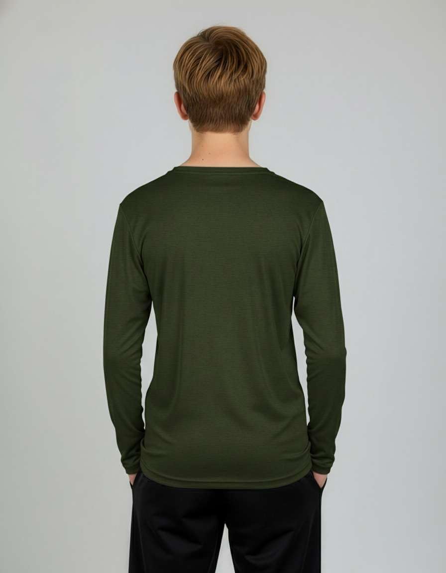 Real Essentials 4 Pack: Boys Youth Dry-Fit Moisture Wicking Active Athletic Performance Long-Sleeve T-Shirt - Image 6