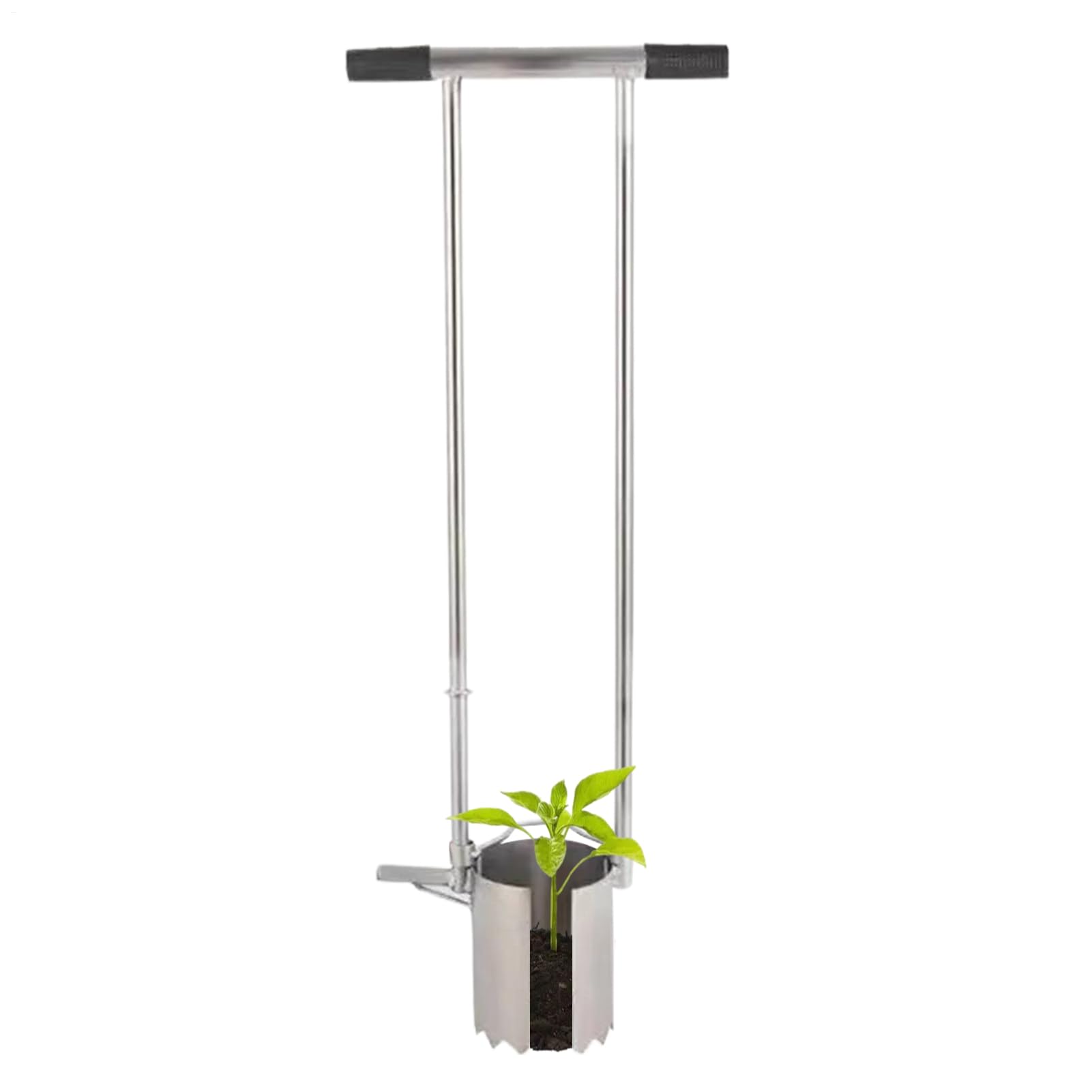 Utensile per piantare bulbi con manico lungo, trapianto da giardinaggio | con diserbante manuale, robusto strumento per piantare con manico lungo, ideale per verdure, fiori, bulbi, cura del giardino