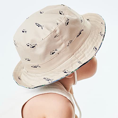 Durio Baby Sun Hat Summer Beach Upf 50+ Sun Protection Baby Boy Hats Double Sides Toddler Sun Hats Cap For Baby Girl Kid Bucket Hat Beige 19.7"(50Cm)/12-24 Months #TOP4