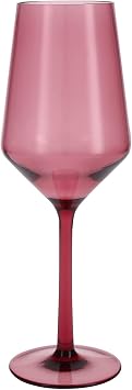 Fortessa Sole Outdoor Shatter Resistant BPA Free Premium Copolyester Plastic Drinkware 6 Pack, Rose Red, Sauvignon Blanc Glass