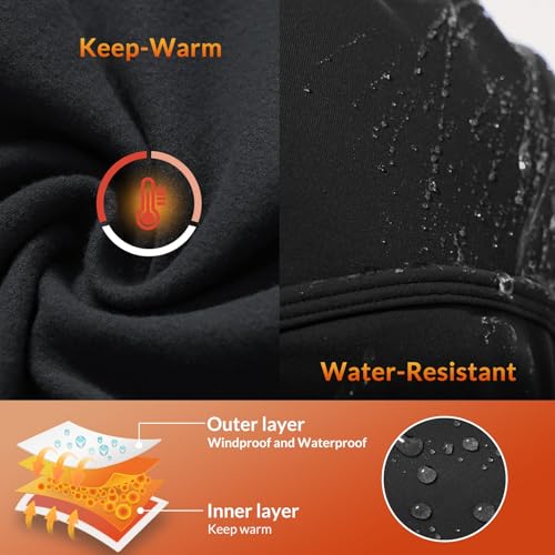 Baleaf Balaclava Face Mask Men Waterproof Ski Mask For Women Cold Weather Fishing Gear Skiing Snowboarding Motorcycle Face Black thumb #1