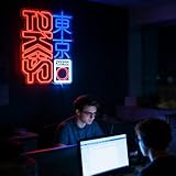 Tokio Japonia neonowy znak LED, zasilany przez USB, ściemniana, japońska lampa kanji, styl uliczny, oświetlenie LED, do japońskiego pokoju, anime, maniaka, biura, restauracji, dekoracja ścienna, 41 x