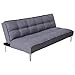 Produktbild HOMCOM Schlafsofa Schlafcouch Sofabett 3-Sitzer Schlaffunktion Leinen Holzgestell Grau 175 x 83 x 74cm