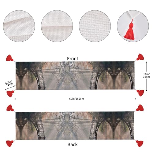 Chemin de table paysage lin parfait pour votre repas de Noël - 5