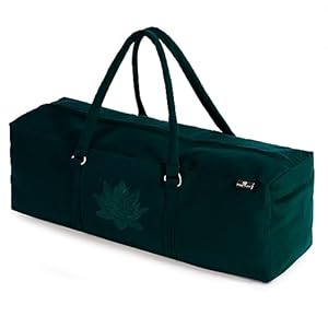 Yoga Studio Yoga Kit Bag – 71 x 23 x 18cm, Cotton Yoga Mat Bag with Storage Pockets, YKK Zip Fastening