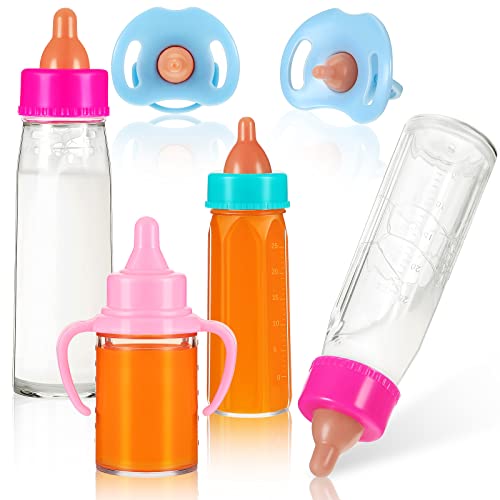 My Sweet Disappearing Doll Feeding Set Baby Doll Bottles Milk and Juice Bottles with Toy Pacifier Baby Doll Accessories Toys for Kids