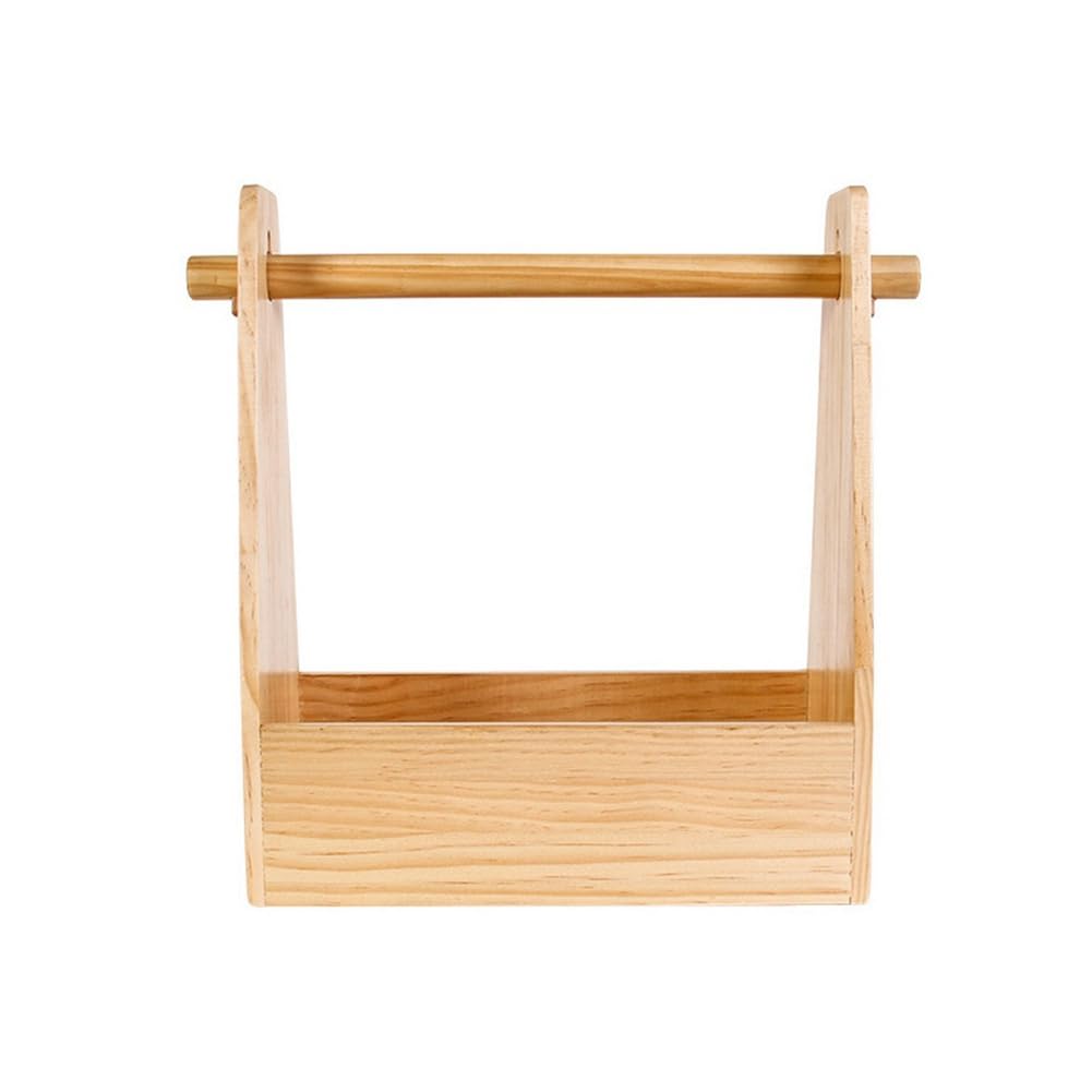 CTRLZS Wooden Seasoning Box, Spice Jar Rack, Outdoor Seasoning Holder Organizer with Handle BBQ Seasoning Box Storage Shelf