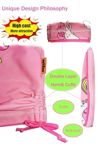 Image of weVSwe Girls Rash Guard Set 2-Piece UPF 50+ Sun Protection Swimsuit 2T-14 Years