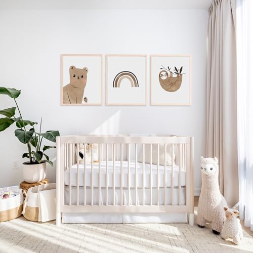 Image of Muslin Crib Sheets, 100% Organic Cotton, Breathable and Ultra-Soft, Standard Crib Sheet Mattress (28 inchx 52 inch) for Girls and Boys, Neutral Fitted Baby Crib Sheet (White)