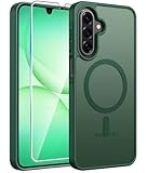 FNTCASE for Galaxy A17/A16 5G Phone Case: for Samsung A17 Cases [Compatible with Magsafe] [Screen Protector] Matte Translucent Military Grade Protection for Samsung A 17 & A 16 4G Cover - Green