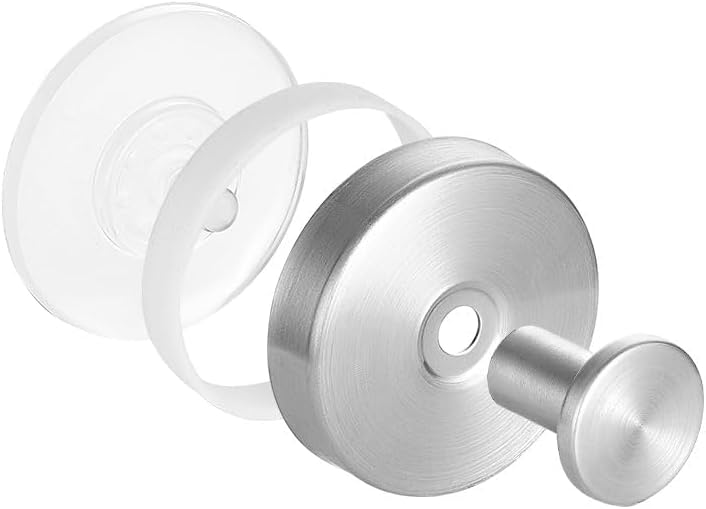 Miniatura 6 de Luxe Hold - Ganchos sin taladro, ganchos de acero inoxidable impermeables con ventosa para ducha, baño, toallas colgantes, montaje en puertas de