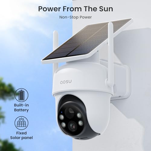 Aosu C9C3CA11 Security Cameras Outdoor Wireless, 2 Cam-Kit, No Subscription, Solar-Powered, Home Security Cameras System thumb #3