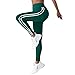tincolia Side Line Yoga Pants Leggings Tummy Control Workout High Waist for Women Gym Activewear Push Up-Black-S