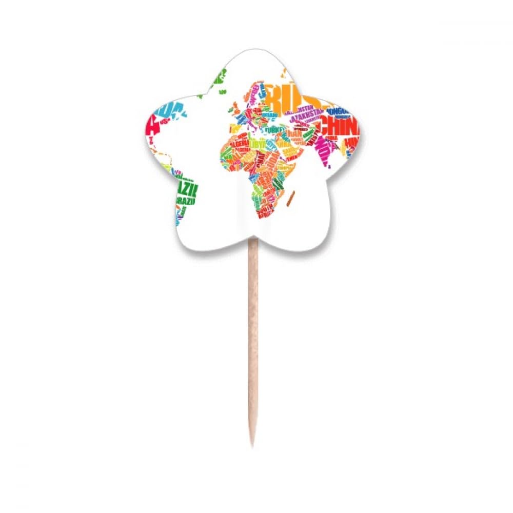 Cure-dents drapeaux carte du monde pour décoration de buffet et apéritif