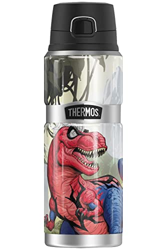 Spider Man OFFICIAL Spider-Rex Jungle THERMOS STAINLESS KING Stainless Steel Drink Bottle, Vacuum insulated & Double Wall, 24oz Cover