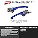 Polisport Pivot Unbreakable Levers Kit Fits Yamaha YZ125/250, YZ250F/450F, YZ250FX, YZ450FX (2009–2025) Motocross MX/Enduro Brake/Clutch Levers Durable Composite OEM Shape Easy Install Blue