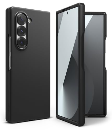 Image of Ringke Slim Compatible with Samsung Galaxy Z Fold 6 Case Cover Anti-Yellowing Ultra Thin Transparent Solid Hard PC Scratch Resistant Protective Phone Case for Z Fold 6 Back Cover (2024) - Black