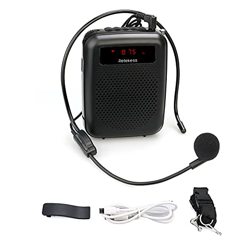 Retekess PR16R Spraakversterker Draagbare Voice Versterker Mini Luidspreker met FM-radio Opnamefunctie MP3-speler (zwart) - Image 8