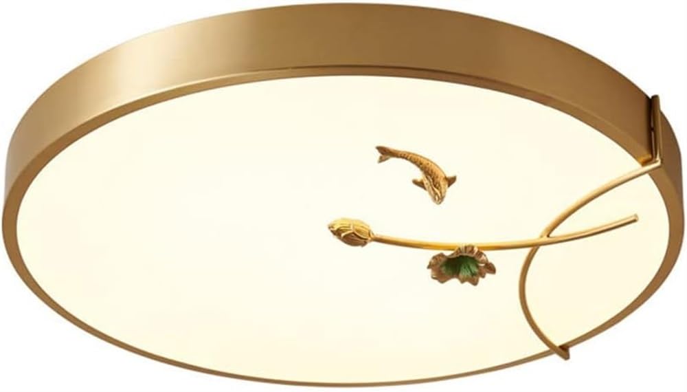 Luminaire de style japonais haut de gamme en laiton bicolore noir LED