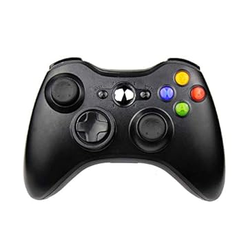 Controle sem fio JAMSWALL para Xbox 360, controle de jogos Bluetooth joystick para Xbox e Slim 360 PC Windows 7,8,10 (Preto)
