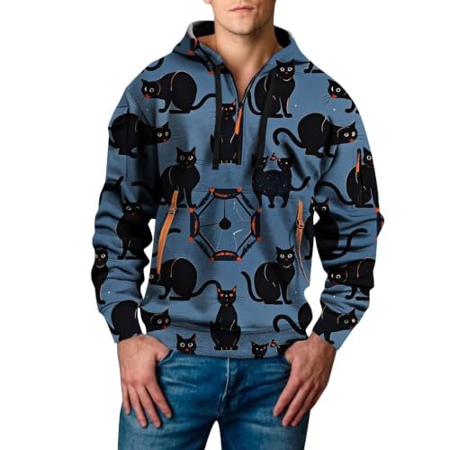 Sudadera anti UV hombre para evitar quemaduras solares en pesca y exteriores azul