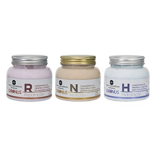 Cronograma Capilar - Chronus 3 Itens_3 Máscaras 720grs