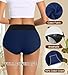 JUYINA Womens Underwear Cotton Pack, Mid High Waisted Postpartum C Section Panties Tummy Control Comfort Full Coverage Soft Briefs Ladies Large