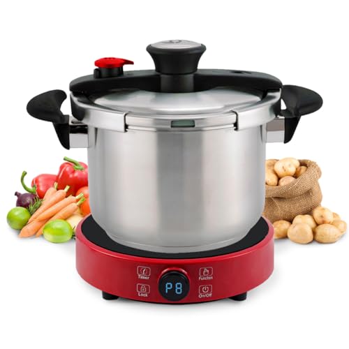 La Mejor Lista de Parrilla Inducción Magnética de esta semana. 45 Parrilla de Inducción Eléctrica Magnética 24cm Bogner de 1250W, Estufa Táctil con Digital Sensor y Temporizador.