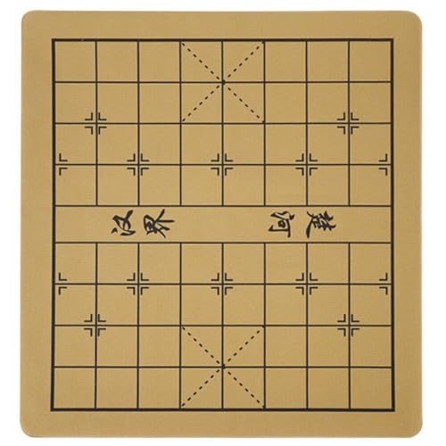 Lpitoy - Lpitoy Plateau de Jeu d'échecs Chinois en Cuir Traditionnel, Plateau de Jeu d'échecs Chinois en Cuir suédé Doux avec Un côté Damier.