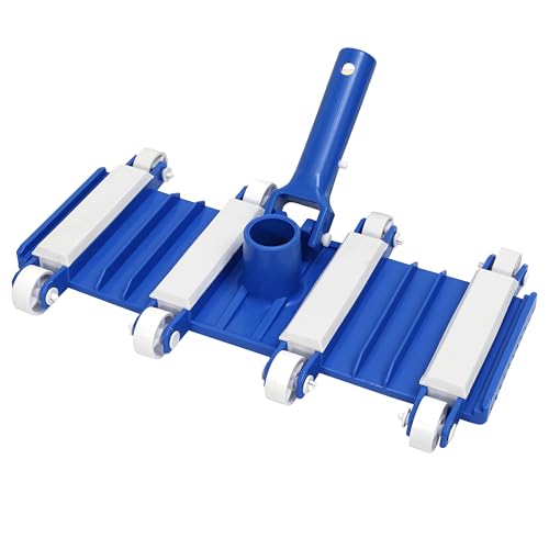 Zhengjiake Pool Vacuum Head with Wheels,14' Heavy Duty Head, Pool Cleaner Vac Head, Flexible Swimming Pool Vacuum Head with Swivel