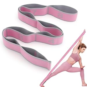 Xianglongy Serg01 Rosa Yoga Gurt mit 8 Schlaufen