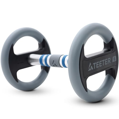 TeeterBell Multi-Grip Weight & Workout App - Dumbbell, Kettlebell & Medicine Ball All-in-one,...