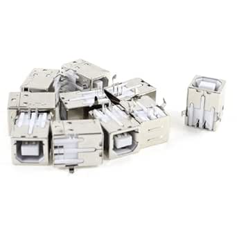 USB-B Buchsen 10 Stück - 4-Pin Right Angle PCB Stecker Für Drucker & Scanner