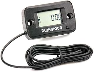 Jayron JR-HM019R Digital LCD Waterproof Gasoline Engine Hour Meter Tachometer Maintenance Meter